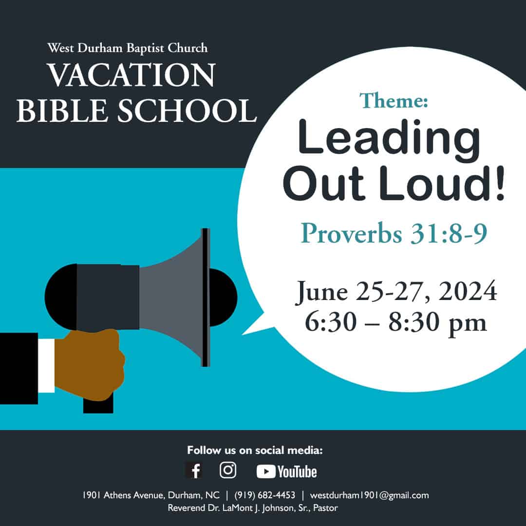 Vacation Bible School West Durham Baptist Church Durham, North Carolina